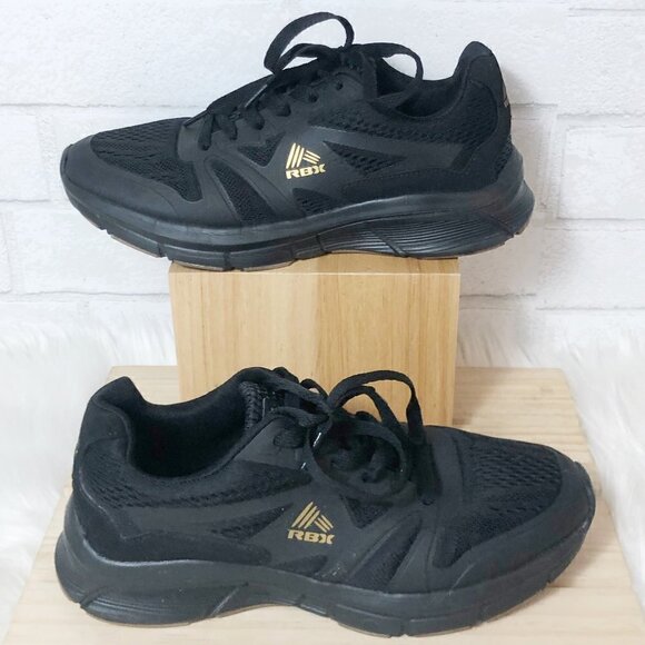 Reebok RBX Women's Carla Running Shoe Black & Gold Size 8.5 - Picture 1 of 5
